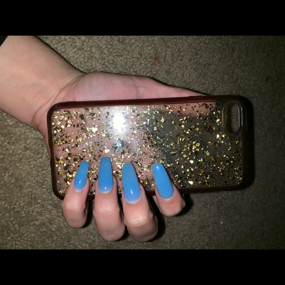 iPhone 7 gold flake case